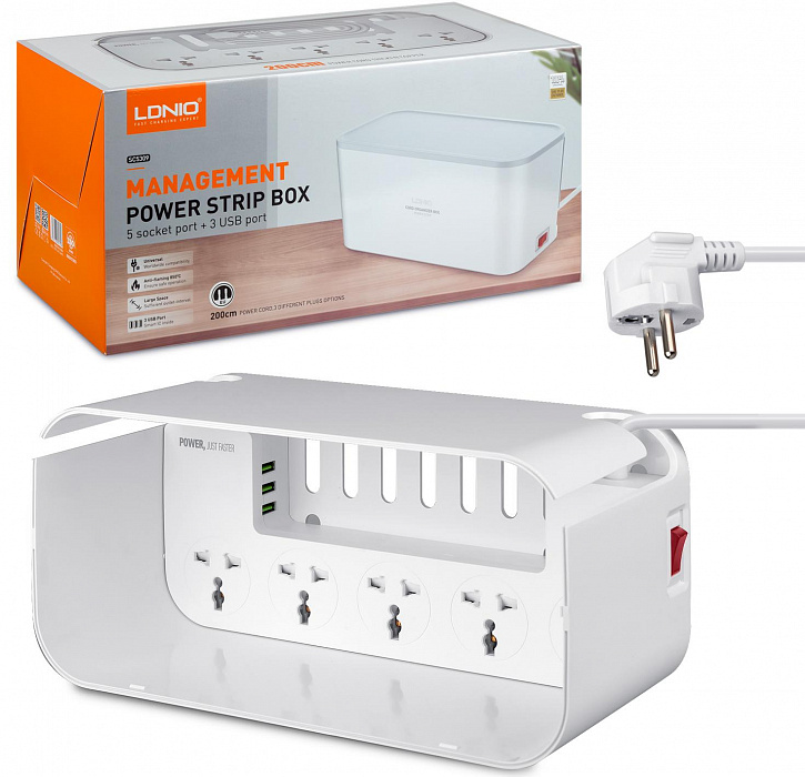 Сетевой фильтр LDNIO Management Power Strip Box SC5309 (White) купить в интернет-магазине icover