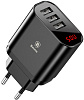 Сетевая зарядка Baseus Mirror Lake Intelligent Digital Display (CCALL-BH01) 3xUSB 3.4A (Black) купить в интернет-магазине icover