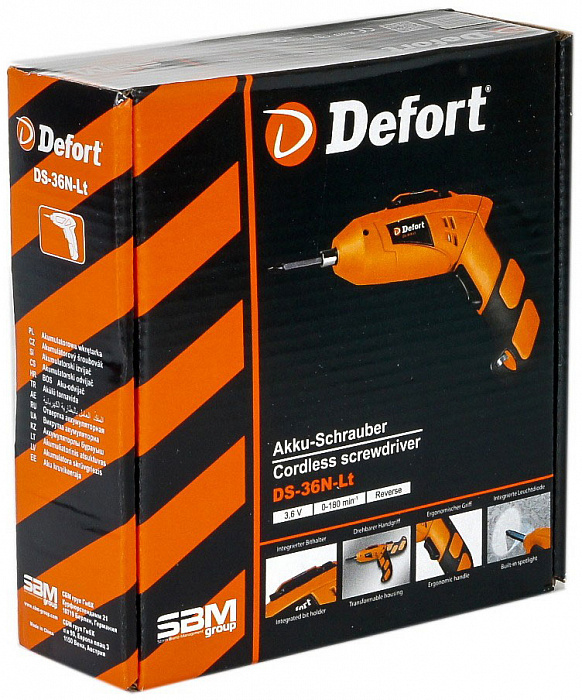 Defort DS-36N-Lt (93727987) - аккумуляторная отвертка (Orange) купить в интернет-магазине icover