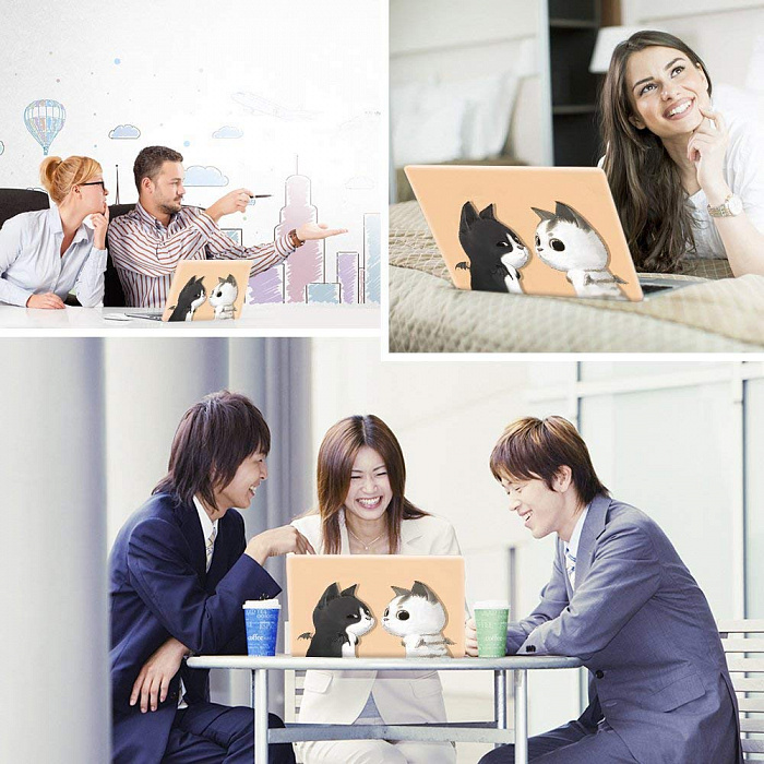 Накладка i-Blason Cover для MacBook Air 13 (Black White Cat) купить в интернет-магазине icover