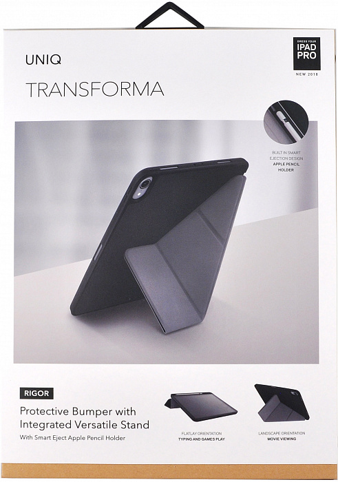 Чехол Uniq Transforma Rigor для iPad Pro 12.9" 2018 (Black) купить в интернет-магазине icover