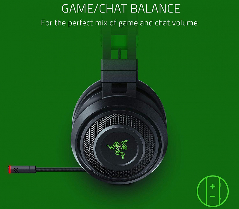 Игровая гарнитура Razer Nari Ultimate Wireless (RZ04-02910100-R3M1) для Xbox One (Black/Green) купить в интернет-магазине icover