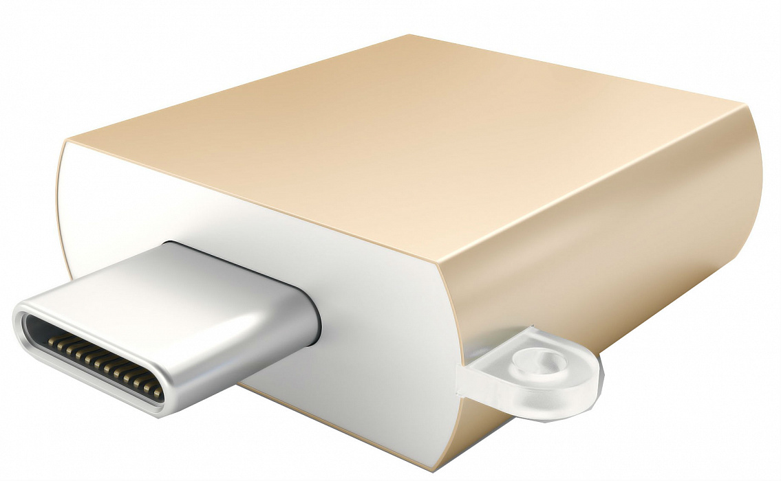 Satechi USB 3.0 Type-C to USB 3.0 Type-A - USB-хаб (Gold) купить в интернет-магазине icover