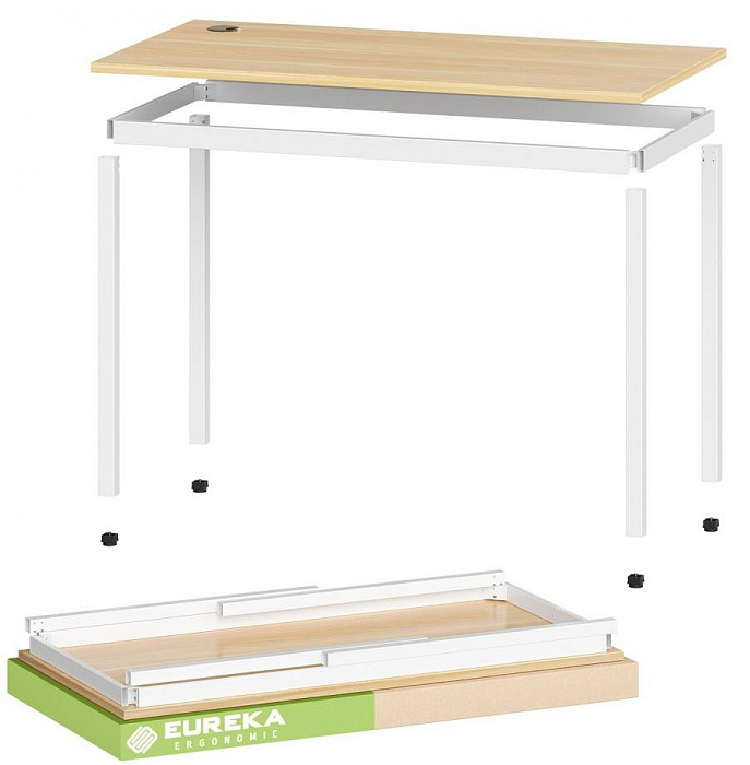 Письменный стол для компьютера Eureka Ergonomic ERK-D04-EW (Embossed Wood) купить в интернет-магазине icover