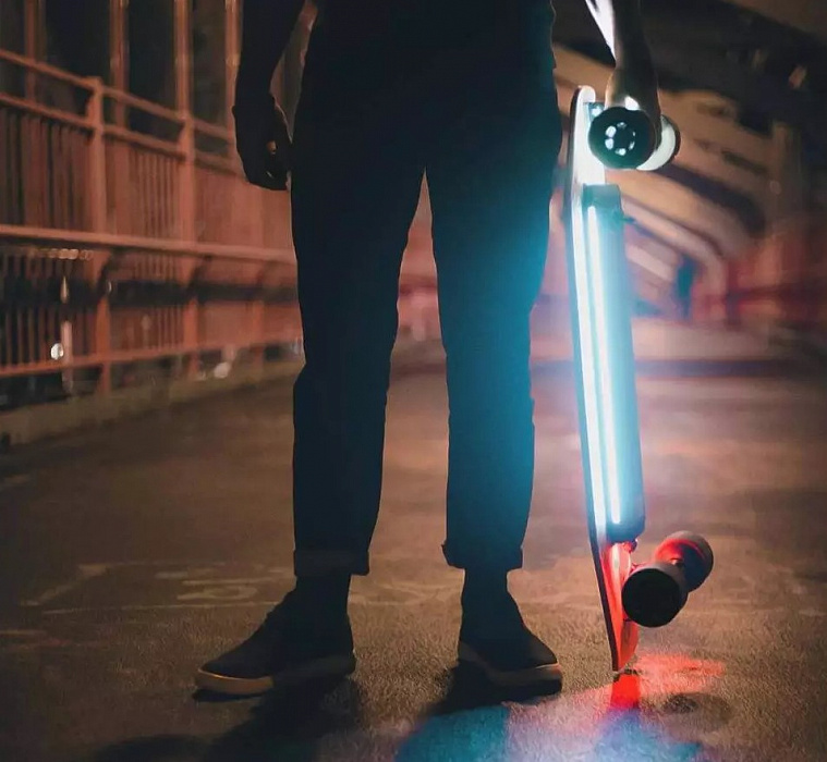 Скейтборд Xiaomi Acton Electric Skateboard NXT-33001 (Gray/Green) купить в интернет-магазине icover