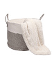 Тканевая корзина Ridberg L с крышкой (White/Grey) купить в интернет-магазине icover