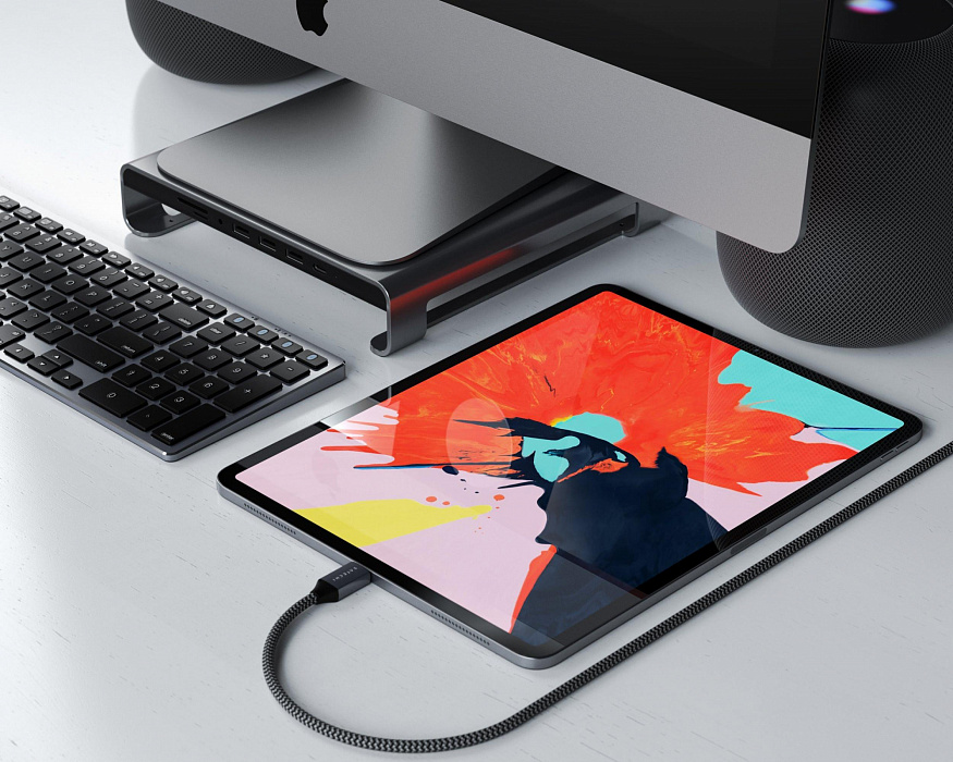 Кабель Satechi ST-TCC2MM USB-C 2m (Space Grey) купить в интернет-магазине icover