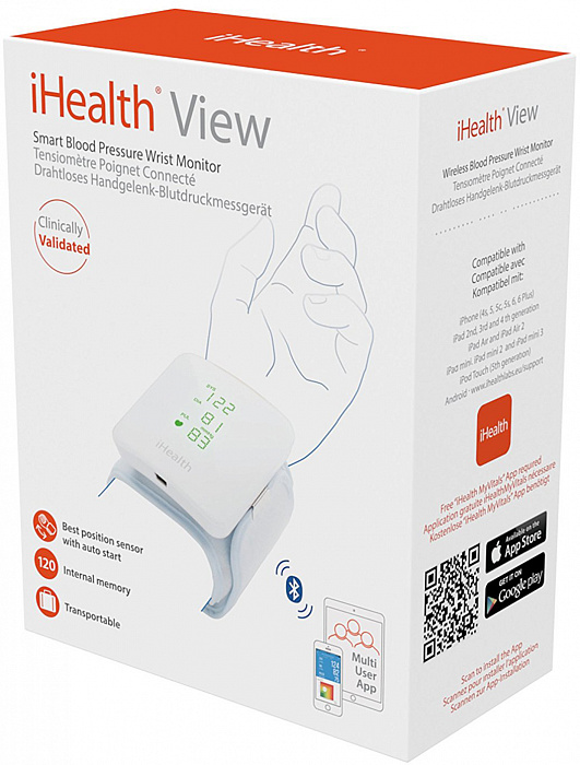 Тонометр на запястье iHealth View BP7s (White) купить в интернет-магазине icover