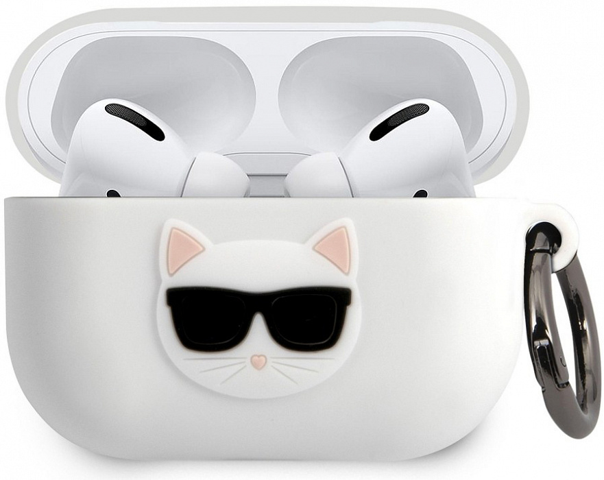Чехол Karl Lagerfeld Silicone Case (KLACAPSILCHWH) для AirPods Pro (White) купить в интернет-магазине icover