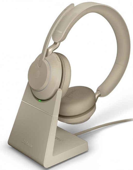 Гарнитура Jabra Evolve2 65 Link380c (26599-999-888) MS Stereo Stand (Beige) купить в интернет-магазине icover