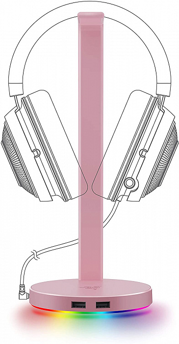 Подставка Razer Base Station V2 Chroma (RC21-01510200-R3M1) для наушников (Quartz Pink) купить в интернет-магазине icover