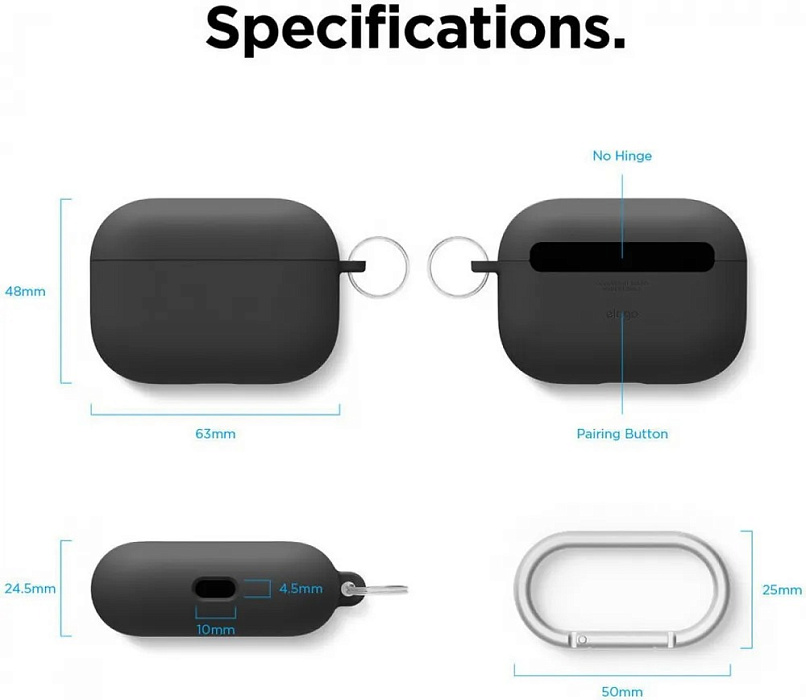 Чехол Elago Liquid Hang Case (EAPPRH-HANG-BK) для AirPods Pro (Black) купить в интернет-магазине icover