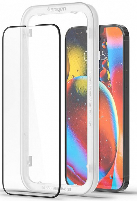 Защитное стекло Spigen Glas.tR Align Master 2 Pack (AGL03387) для iPhone 14/13/13 Pro (Black) купить в интернет-магазине icover