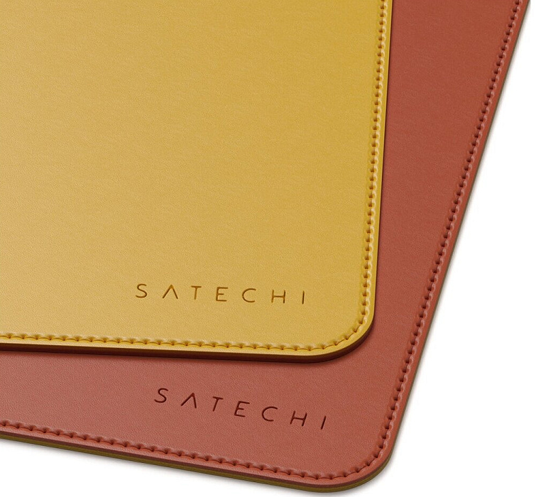 Коврик для мыши Satechi Dual Side Eco-Leather Deskmate ST-LDMYO (Yellow/Orange) купить в интернет-магазине icover