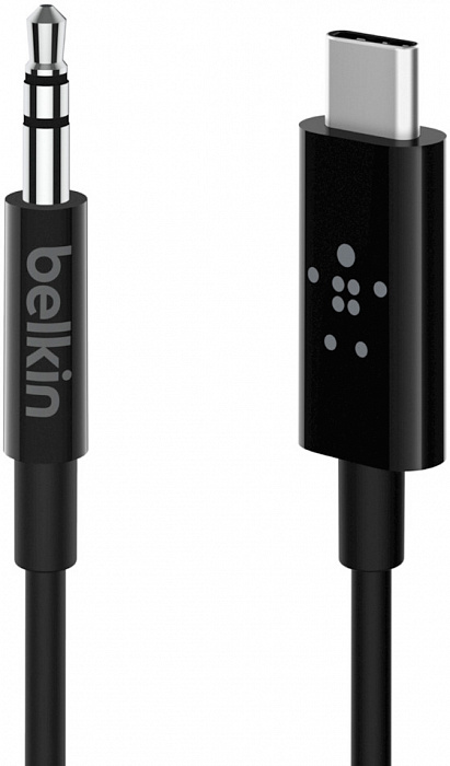 Кабель Belkin Rockstar 3.5mm/USB-C 1.6m (F7U079bt06-BLK) купить в интернет-магазине icover