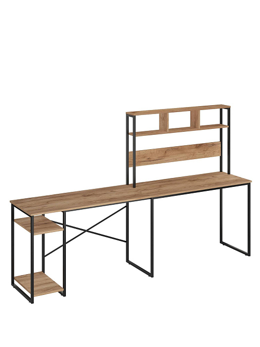Стол компьютерный угловой лофт Ridberg ALASKA (Oak/Black) купить в интернет-магазине icover