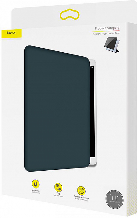 Чехол Baseus Simplism Y-Type Leather (LTAPIPD-BSM03) для iPad Pro 12.9 2018 (Blue) купить в интернет-магазине icover