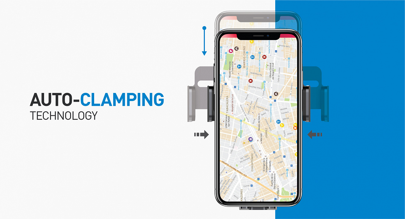 Автодержатель Momax Q.Mount Smart Auto Clamping Wireless Charging CM11DH (Black) купить в интернет-магазине icover