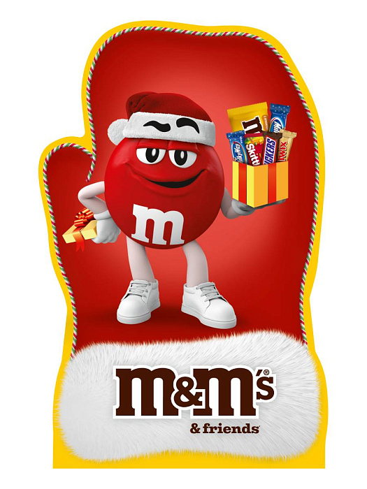 Сладкий подарок M&M's & Friends Варежка на Новый Год, набор конфет M&M's, Skittles, Snickers, Milky Way, Twix (2 х 121 г.) купить в интернет-магазине icover
