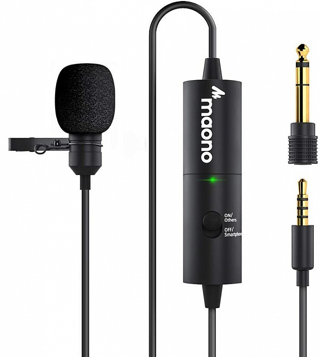 Петличный микрофон Maono AU-100R (Black) купить в интернет-магазине icover