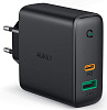 Сетевое зарядное устройство Aukey Dual-Port 60W PD Wall Charger with Dynamic Detect (Black) купить в интернет-магазине icover