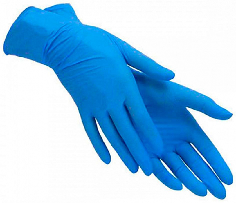 Нитриловые перчатки М 100шт (Blue) купить в интернет-магазине icover