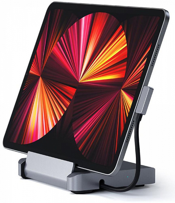 Хаб-подставка Satechi Aluminum Stand Hub (ST-TCSHIPM) для iPad Pro (Space Grey) купить в интернет-магазине icover