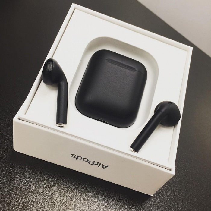 Беспроводные наушники Apple AirPods Color (Matte Black) купить в интернет-магазине icover