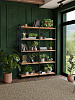Стеллаж двойной лофт RIDBERG CHICAGO 5 полок (Oak/Black) купить в интернет-магазине icover