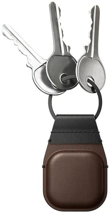 Брелок Nomad Leather Keychain (NM01011385) для Apple AirTag (Brown) купить в интернет-магазине icover