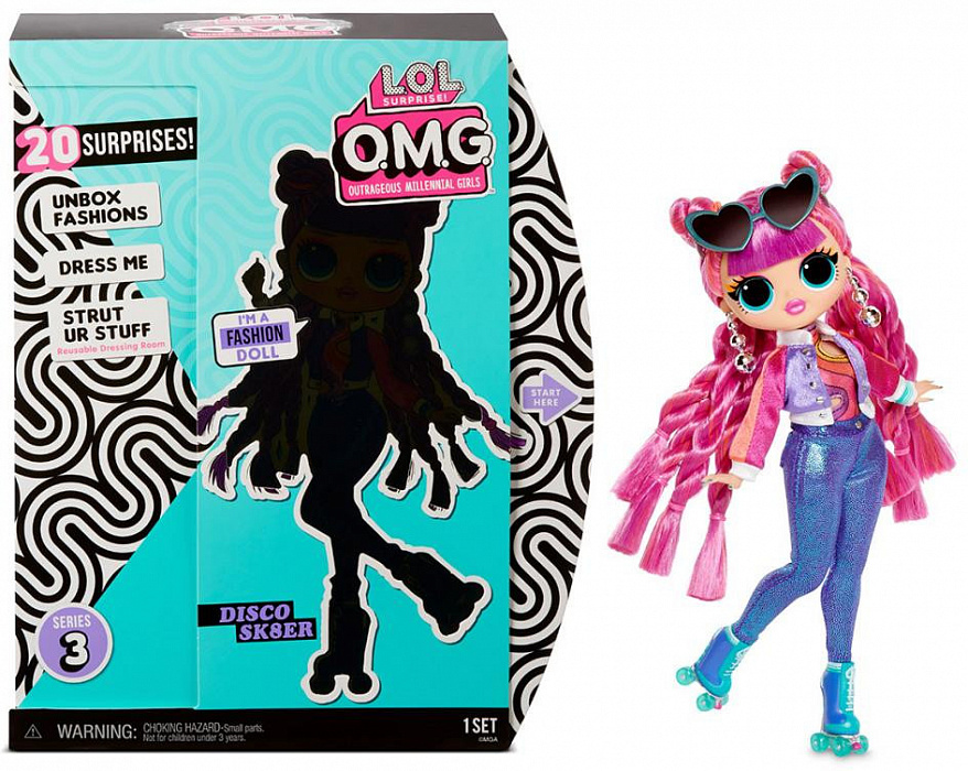 Кукла-сюрприз LoL OMG 3 Series Disco Sk8er (567196) купить в интернет-магазине icover