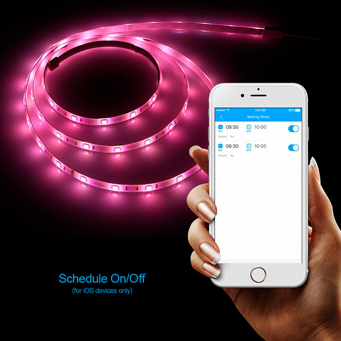 Умная светодиодная лента Koogeek Smart Light Strip Apple HomeKit 2m (LS1-1) купить в интернет-магазине icover