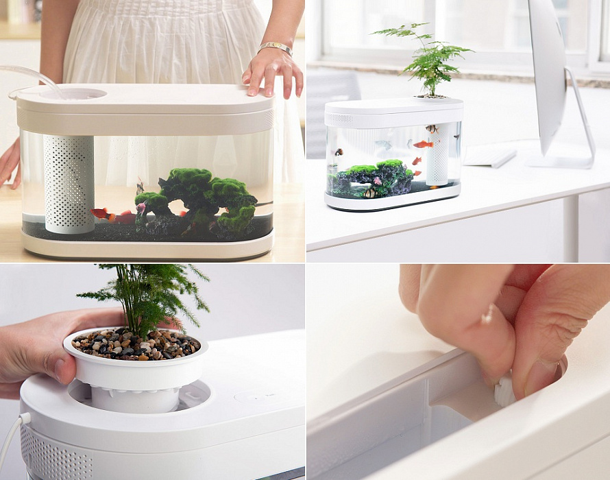 Аквариум Xiaomi Eco Fish Tank с функцией выращивания растений (White) купить в интернет-магазине icover