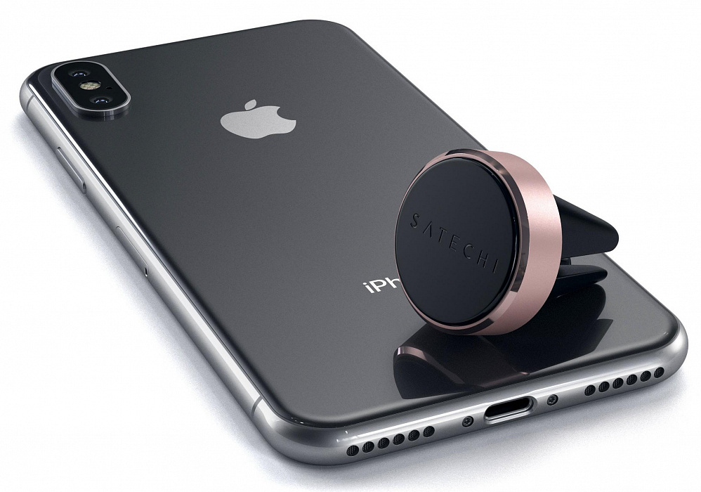 Держатель Satechi Aluminum Vent Magnet Mount ST-MVMR (Rose Gold) купить в интернет-магазине icover
