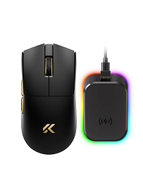 Мышь беспроводная Mchose K7 V2 Ultra+ Tri-mode Mouse (Black/Gold) купить в интернет-магазине icover