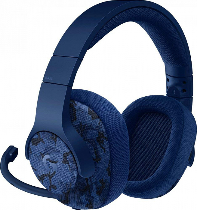 Игровая гарнитура Logitech G433 (Blue Camo) купить в интернет-магазине icover