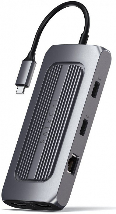 Хаб Satechi USB-C Multiport MX Adapter ST-UCMXAM (Space Gray) купить в интернет-магазине icover