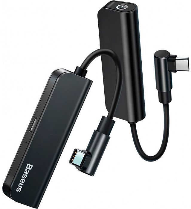 Переходник Baseus L53 USB-C/3.5mm CATL53-01 (Black) купить в интернет-магазине icover