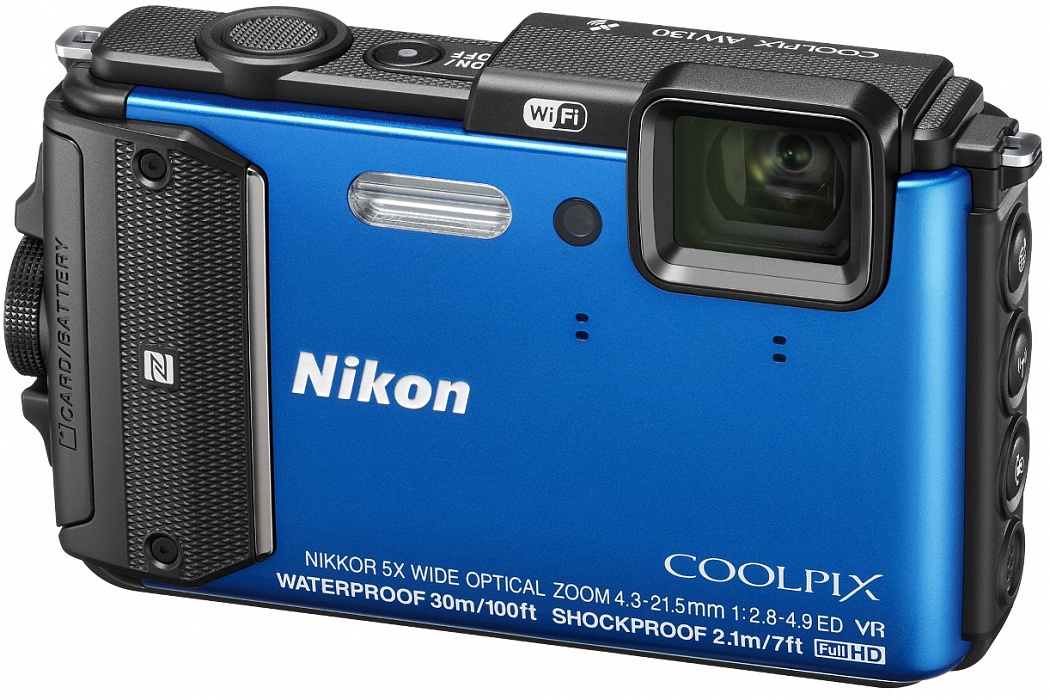 Фотоаппарат Nikon Coolpix AW130 (Blue) купить в интернет-магазине icover