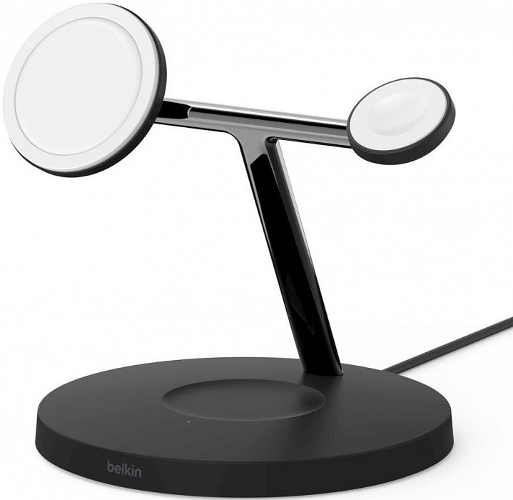 Беспроводное зарядное устройство Belkin MagSafe 3-in-1 Wireless Charger WIZ009vfBK (Black) купить в интернет-магазине icover