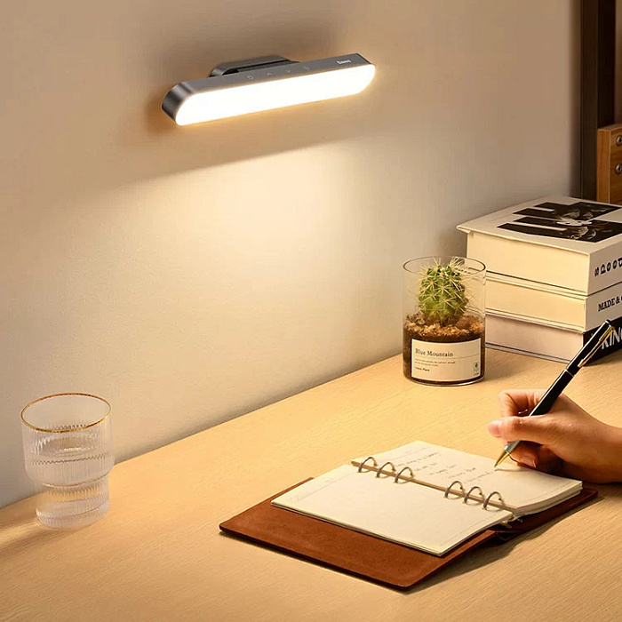 Лампа Baseus Magnetic Stepless Dimming Charging Desk Lamp (Deep Grey) купить в интернет-магазине icover