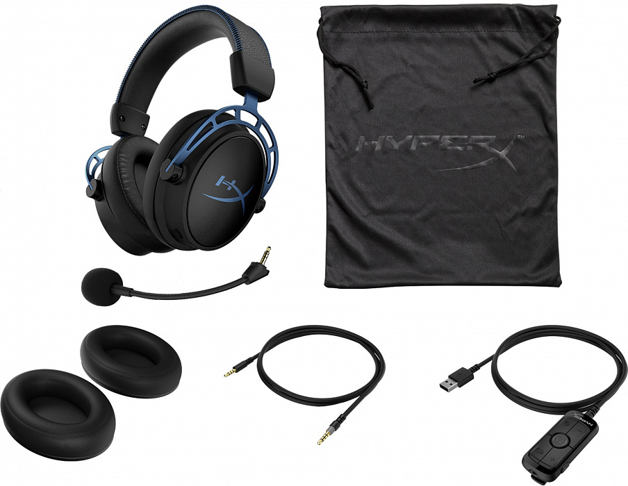 Игровые наушники HyperX Cloud Alpha S HX-HSCAS-BL/WW (Black/Blue) купить в интернет-магазине icover