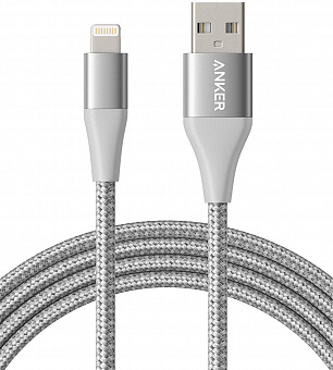 Кабель для iPhone, iPad Anker PowerLine+ II (A8452H41) Lightning 0.9 m (Silver)