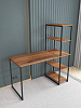 Стол-стеллаж лофт RIDBERG MEMPHIS (Dark Oak/Black) купить в интернет-магазине icover