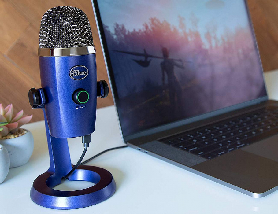 Конденсаторный микрофон Blue Microphones Yeti Nano (Vivid Blue) купить в интернет-магазине icover