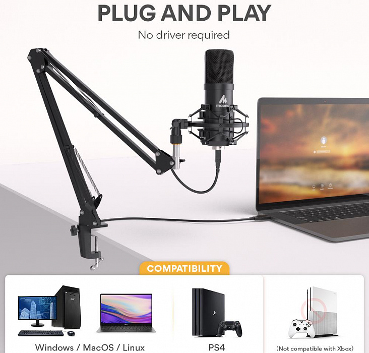 Микрофонный комплект Maono AU-A04 (Black) купить в интернет-магазине icover