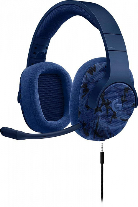 Игровая гарнитура Logitech G433 (Blue Camo) купить в интернет-магазине icover