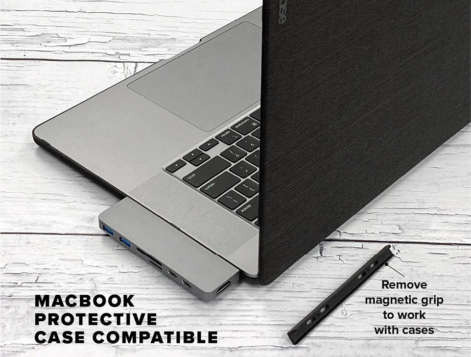 USB-хаб HyperDrive DUO 7-in-2 HD28C (Space Grey) купить в интернет-магазине icover