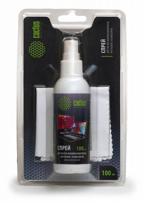 Чистящий набор Cactus CS-S3001 для экранов 100ml купить в интернет-магазине icover