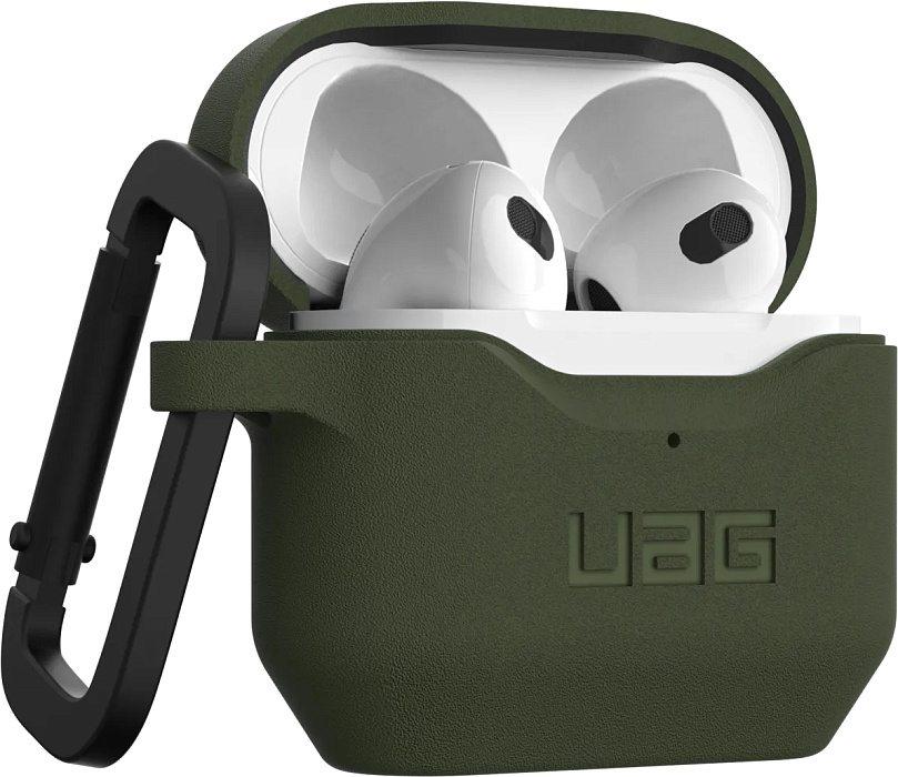 Чехол с карабином UAG Standard Issue Silicone_001 Case для AirPods 3 (Olive) купить в интернет-магазине icover